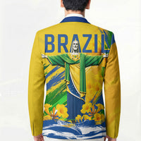 Brazil Independence Day Blazer Roaring Jaguar Christ Redeemer Tropical Floral