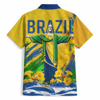 Brazil Independence Day Hawaiian Shirt Roaring Jaguar Christ Redeemer Tropical Floral