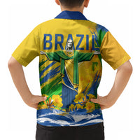 Brazil Independence Day Hawaiian Shirt Roaring Jaguar Christ Redeemer Tropical Floral