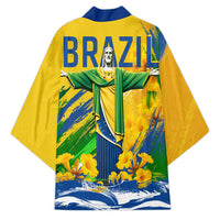 Brazil Independence Day Kimono Roaring Jaguar Christ Redeemer Tropical Floral