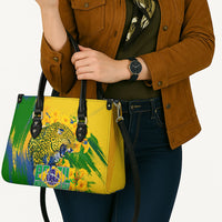 Brazil Independence Day Leather Bag Roaring Jaguar Christ Redeemer Tropical Floral