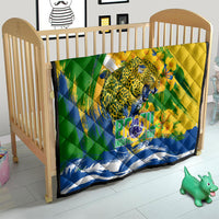 Brazil Independence Day Quilt Roaring Jaguar Christ Redeemer Tropical Floral