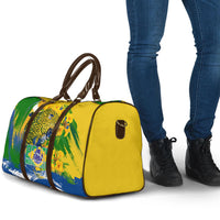 Brazil Independence Day Travel Bag Roaring Jaguar Christ Redeemer Tropical Floral