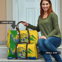Brazil Independence Day Travel Bag Roaring Jaguar Christ Redeemer Tropical Floral