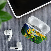 Brazil Independence Day AirPods Case One Nation One Heart - Tropical Toucan Macaw Christ Redeemer