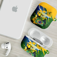 Brazil Independence Day AirPods Case One Nation One Heart - Tropical Toucan Macaw Christ Redeemer