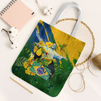 Brazil Independence Day Tote Bag One Nation One Heart - Tropical Toucan Macaw Christ Redeemer