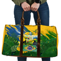 Brazil Independence Day Travel Bag One Nation One Heart - Tropical Toucan Macaw Christ Redeemer