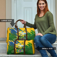 Brazil Independence Day Travel Bag One Nation One Heart - Tropical Toucan Macaw Christ Redeemer