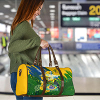 Brazil Independence Day Travel Bag One Nation One Heart - Tropical Toucan Macaw Christ Redeemer