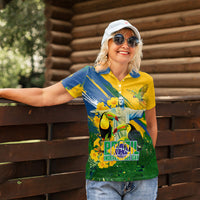 Brazil Independence Day Women Polo Shirt One Nation One Heart - Tropical Toucan Macaw Christ Redeemer