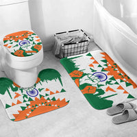 India Patriotic Freedom Bathroom Set Flag Colors Raised Fist Typography Graphic