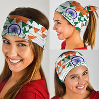 India Patriotic Freedom Neck Gaiter Flag Colors Raised Fist Typography Graphic
