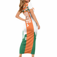 India Patriotic Freedom Short Sleeve Bodycon Dress Flag Colors Raised Fist Typography Graphic
