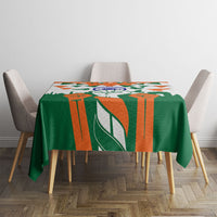India Patriotic Freedom Tablecloth Flag Colors Raised Fist Typography Graphic