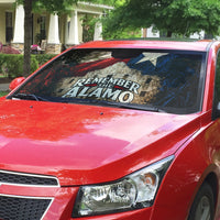 Remember The Alamo Texas Flag Auto Sun Shade Distressed Historical Texan Pride