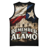 Remember The Alamo Texas Flag Basketball Jersey Distressed Historical Texan Pride