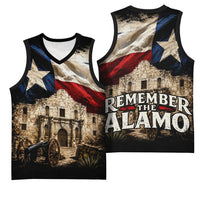 Remember The Alamo Texas Flag Basketball Jersey Distressed Historical Texan Pride