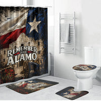 Remember The Alamo Texas Flag Bathroom Set Distressed Historical Texan Pride