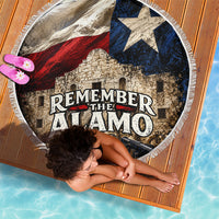 Remember The Alamo Texas Flag Beach Blanket Distressed Historical Texan Pride