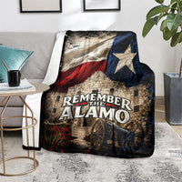 Remember The Alamo Texas Flag Blanket Distressed Historical Texan Pride