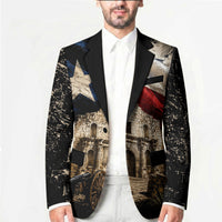 Remember The Alamo Texas Flag Blazer Distressed Historical Texan Pride