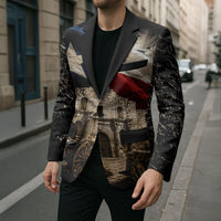 Remember The Alamo Texas Flag Blazer Distressed Historical Texan Pride
