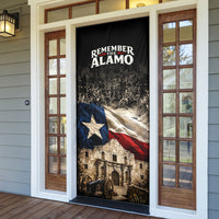 Remember The Alamo Texas Flag Door Cover Distressed Historical Texan Pride