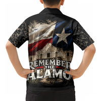 Remember The Alamo Texas Flag Hawaiian Shirt Distressed Historical Texan Pride