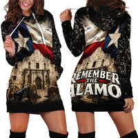 Remember The Alamo Texas Flag Hoodie Dress Distressed Historical Texan Pride