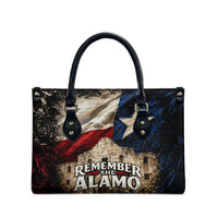 Remember The Alamo Texas Flag Leather Bag Distressed Historical Texan Pride