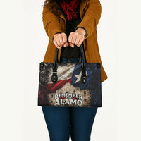 Remember The Alamo Texas Flag Leather Bag Distressed Historical Texan Pride