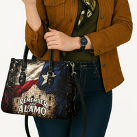 Remember The Alamo Texas Flag Leather Bag Distressed Historical Texan Pride