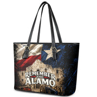 Remember The Alamo Texas Flag Leather Tote Bag Distressed Historical Texan Pride