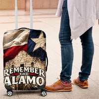 Remember The Alamo Texas Flag Luggage Cover Distressed Historical Texan Pride