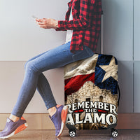 Remember The Alamo Texas Flag Luggage Cover Distressed Historical Texan Pride