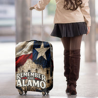 Remember The Alamo Texas Flag Luggage Cover Distressed Historical Texan Pride