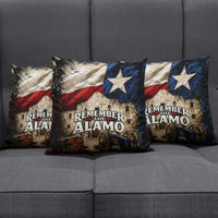 Remember The Alamo Texas Flag Pillow Cover Distressed Historical Texan Pride