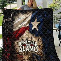 Remember The Alamo Texas Flag Quilt Distressed Historical Texan Pride