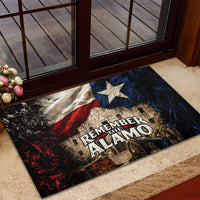 Remember The Alamo Texas Flag Rubber Doormat Distressed Historical Texan Pride