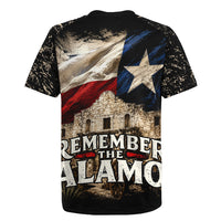 Remember The Alamo Texas Flag Rugby Jersey Distressed Historical Texan Pride