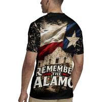 Remember The Alamo Texas Flag Rugby Jersey Distressed Historical Texan Pride
