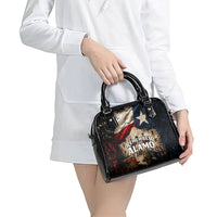 Remember The Alamo Texas Flag Shoulder Handbag Distressed Historical Texan Pride