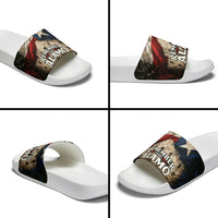 Remember The Alamo Texas Flag Slide Sandals Distressed Historical Texan Pride