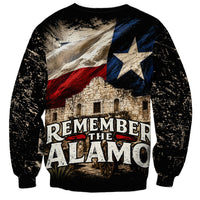 Remember The Alamo Texas Flag Sweatshirt Distressed Historical Texan Pride
