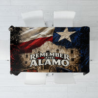 Remember The Alamo Texas Flag Tablecloth Distressed Historical Texan Pride