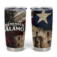 Remember The Alamo Texas Flag Tumbler Cup Distressed Historical Texan Pride