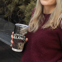 Remember The Alamo Texas Flag Tumbler Cup Distressed Historical Texan Pride