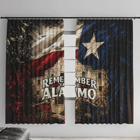 Remember The Alamo Texas Flag Window Curtain Distressed Historical Texan Pride