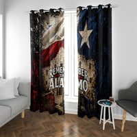 Remember The Alamo Texas Flag Window Curtain Distressed Historical Texan Pride